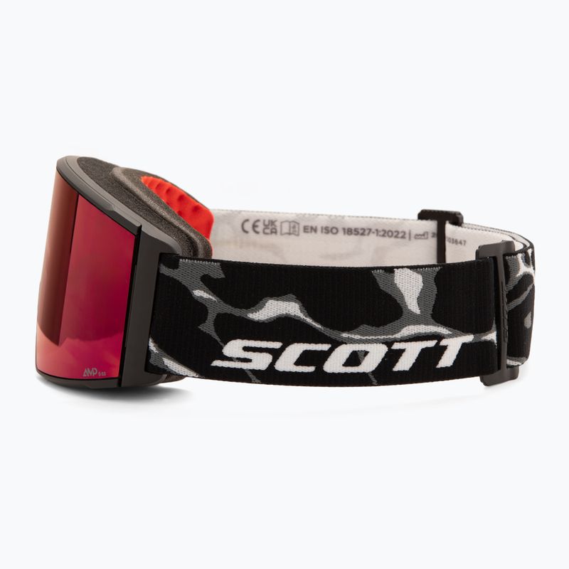 Ski goggles SCOTT React Light Sensitive granite black/white/amp red chrome 5
