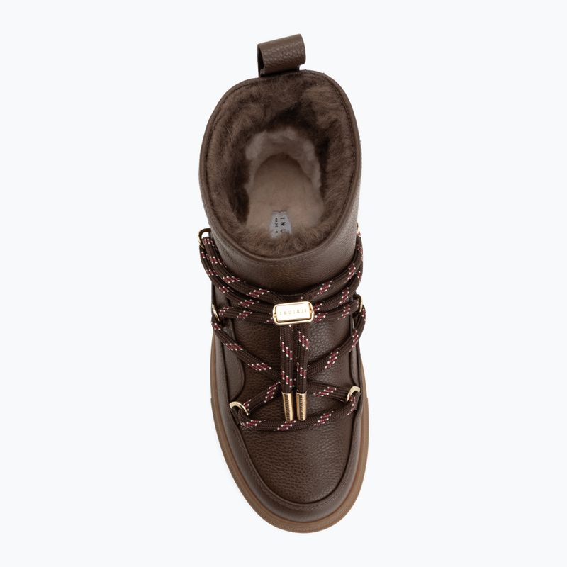 Women's snow boots INUIKII Full Leather Gloss brown 5