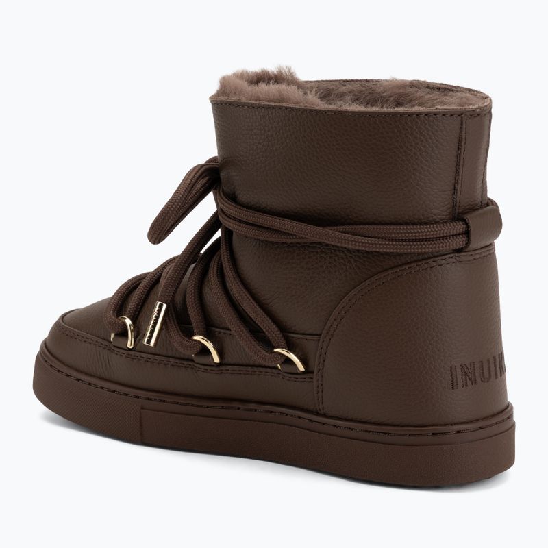 Women's snow boots INUIKII Full Leather dark brown 3
