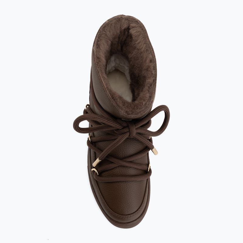 Women's snow boots INUIKII Full Leather dark brown 5