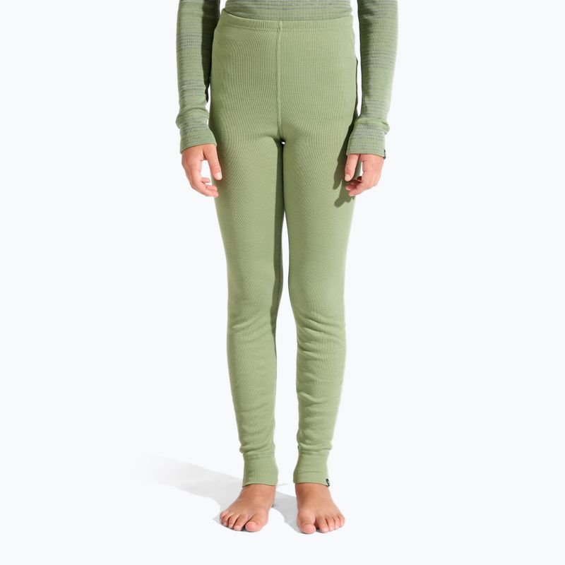 Children's thermal underwear ODLO Active Warm Eco Long steel grey melange/matte green 2