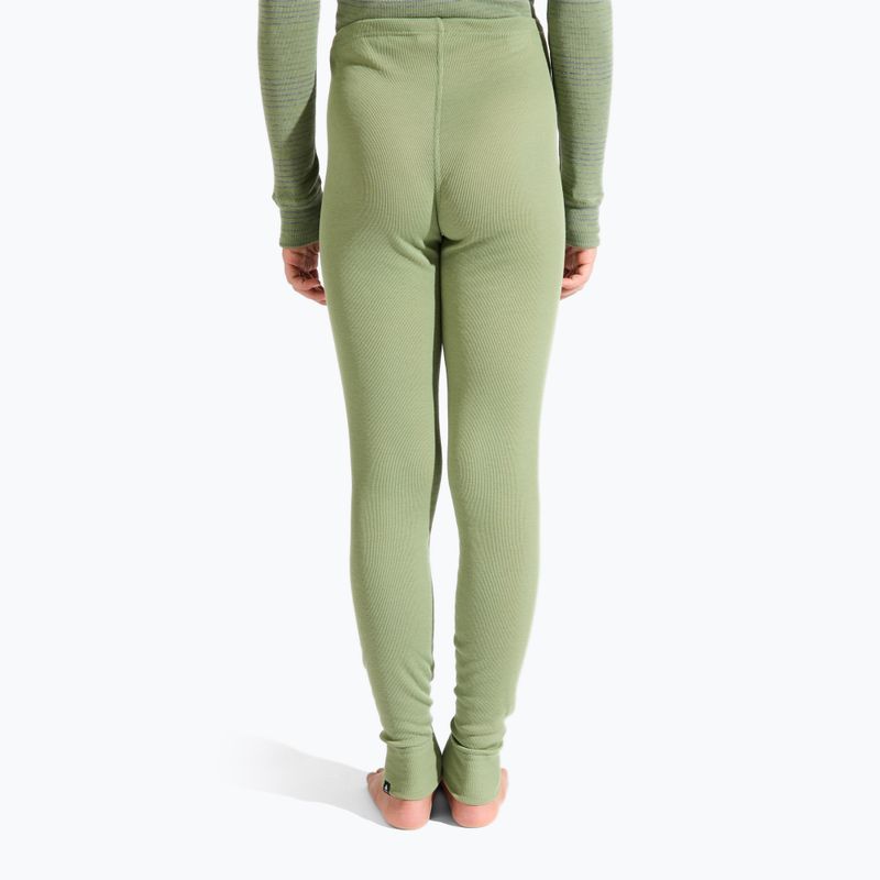 Children's thermal underwear ODLO Active Warm Eco Long steel grey melange/matte green 3
