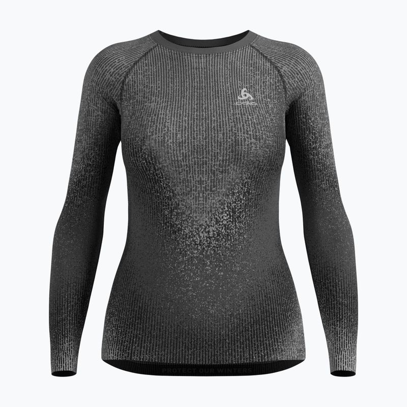 Women's thermal long-sleeve top Odlo Performance Warm Blackcomb Bl Top Crew Neck black
