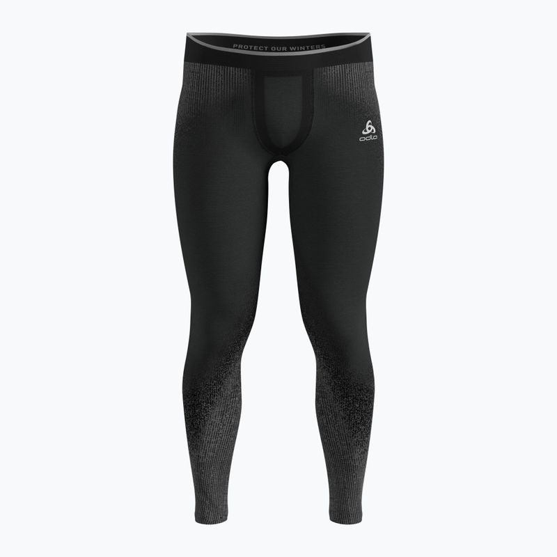 Men's thermal base layer bottoms ODLO Performance Warm Blackcomb Bl Bottom Long black