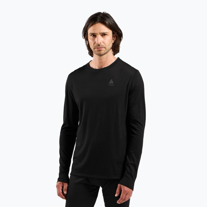 Men's thermal top ODLO Merino 160 Bl Top Crew Neck black