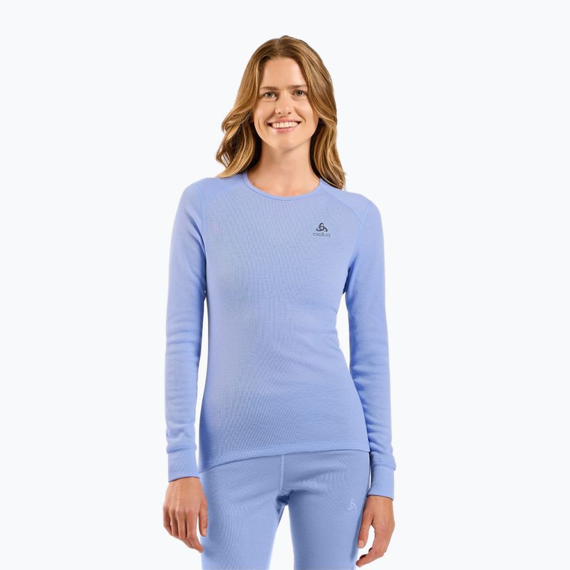 Women's thermal top ODLO Active Warm Bl Top Crew Neck blue heron