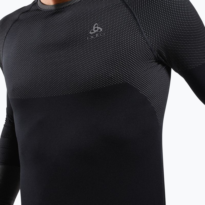 Men's thermal longsleeve ODLO Fundamentals Performance Warm Bl Top Crew Neck black 4
