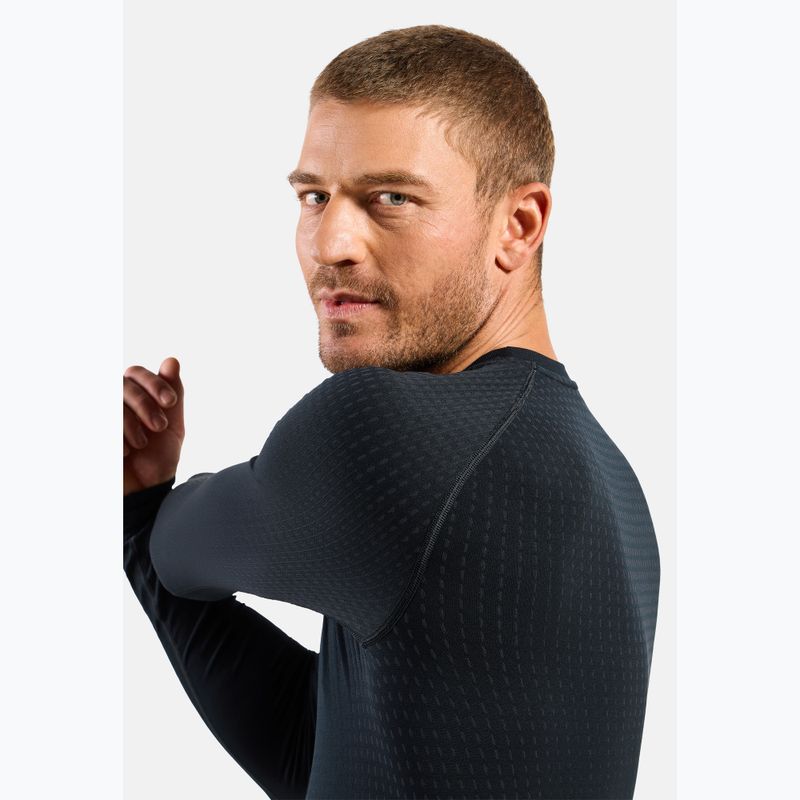 Men's thermal sweatshirt ODLO Performance Warm Bl Top Crew Neck black 4