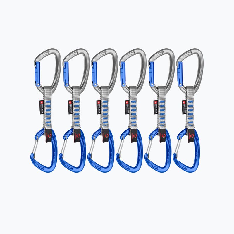 Mammut Crag Keylock Wire climbing expressions 10 cm Indicator Quickdraws 6 pcs blue.