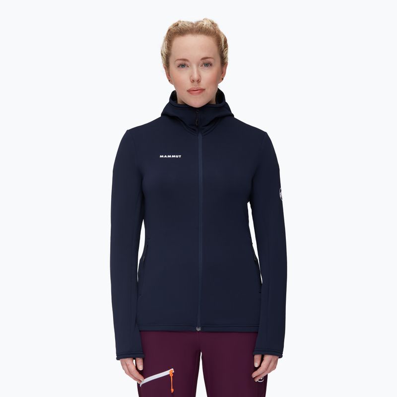 Mammut women's trekking sweatshirt Aconcagua Light ML Hooded navy blue