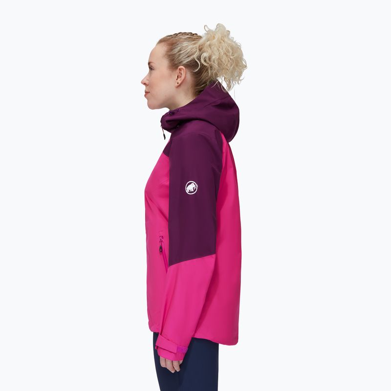 Mammut Convey Tour HS Hooded women's rain jacket pink 3