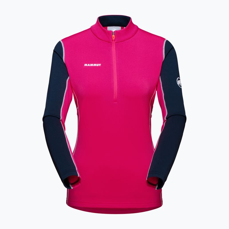 Mammut women's trekking sweatshirt Aenergy ML Half Zip Pull pink and navy blue 4