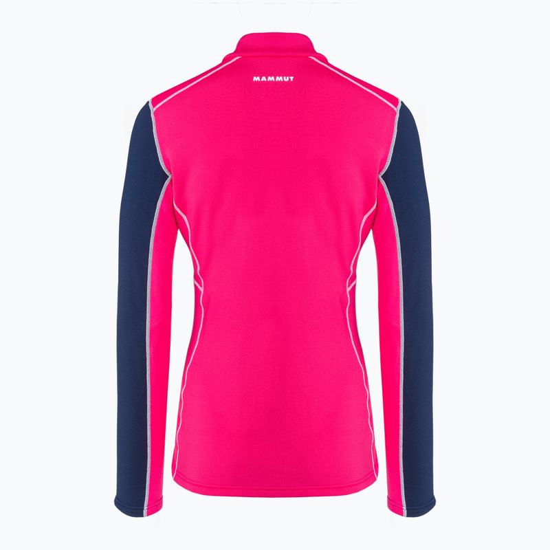 Mammut women's trekking sweatshirt Aenergy ML Half Zip Pull pink and navy blue 2