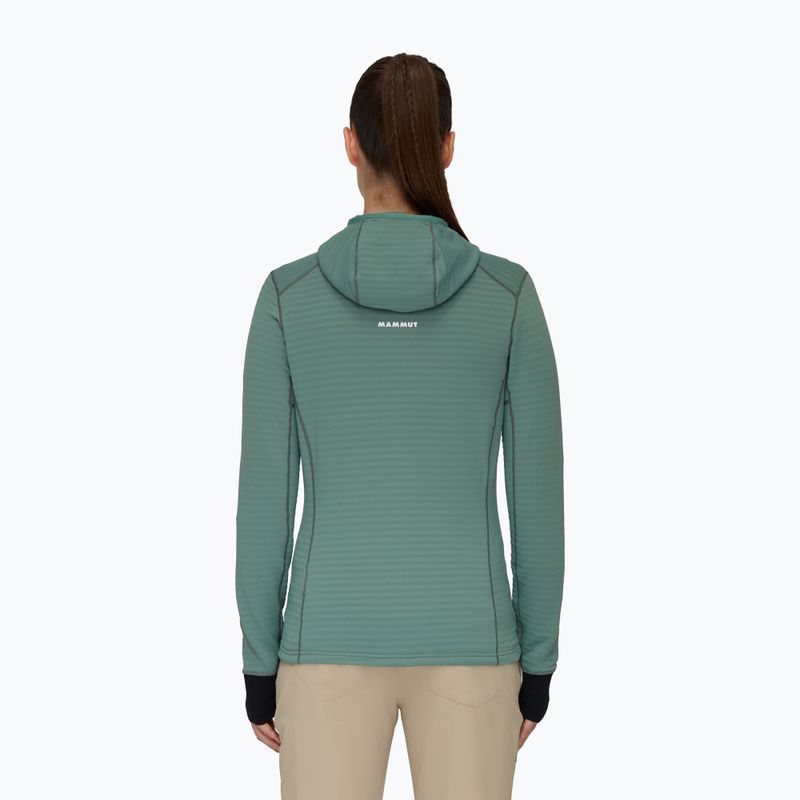 Mammut women's fleece sweatshirt Taiss Light ML Hooded dark jade/black 2