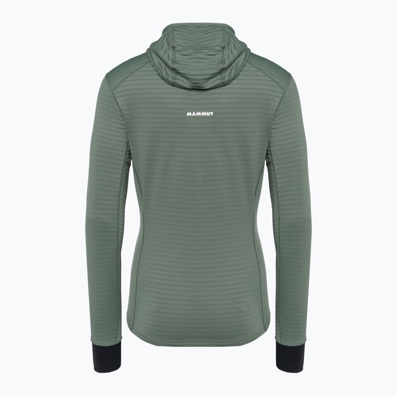 Mammut women's fleece sweatshirt Taiss Light ML Hooded dark jade/black 6