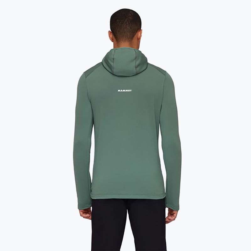 Men's Mammut Aconcagua Light ML Hooded trekking sweatshirt green 2