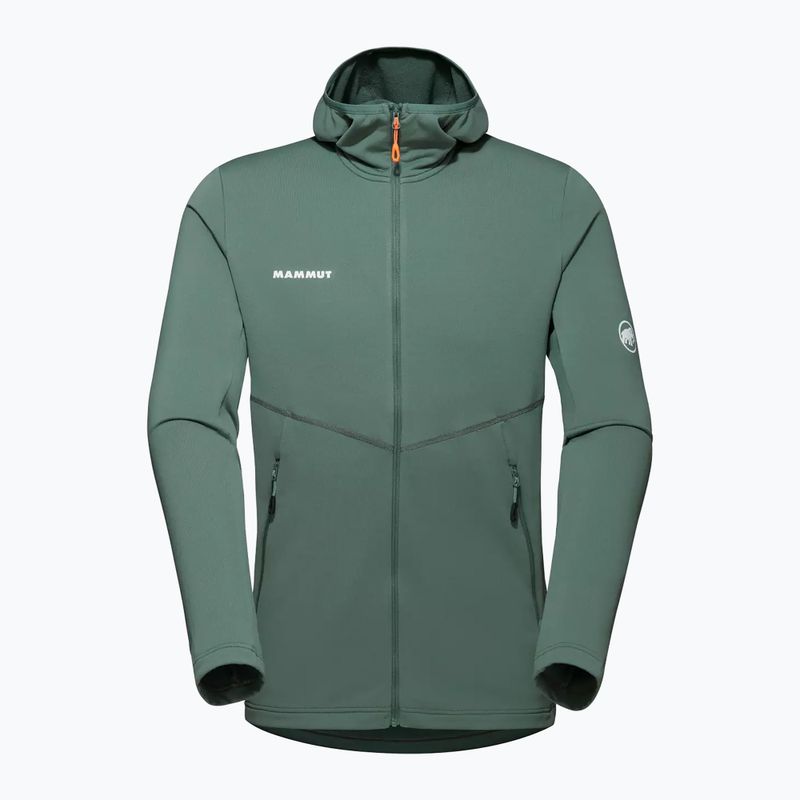 Men's Mammut Aconcagua Light ML Hooded trekking sweatshirt green 5