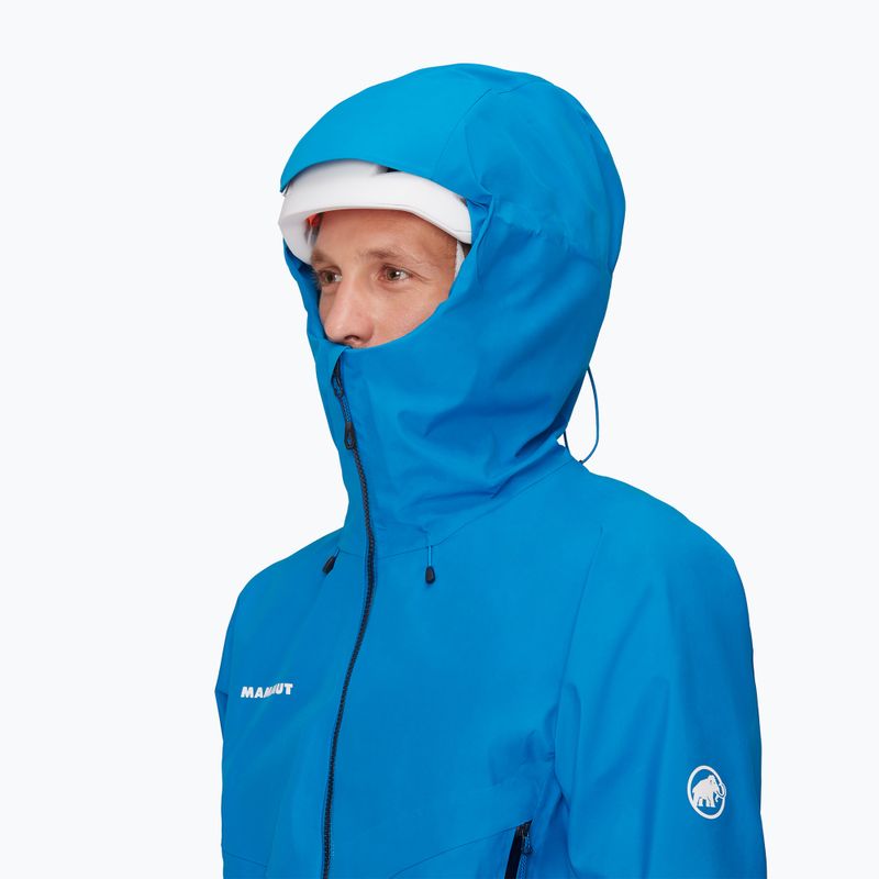 Mammut Crater IV HS Hooded men's rain jacket glacier blue 4