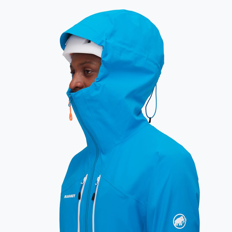 Mammut men's rain jacket Taiss HS Hooded glacier blue 4