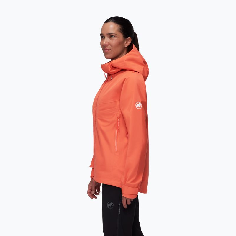 Mammut Crater IV HS Hooded women's rain jacket peach 3