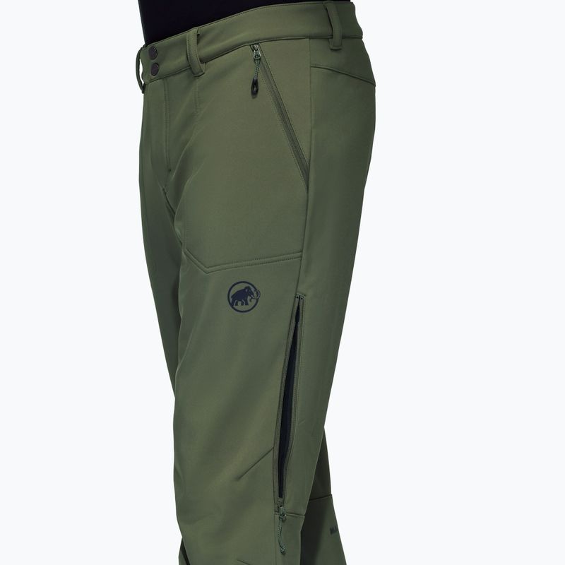 Men's softshell trousers Mammut Runbold Winter SO dark marsh 4