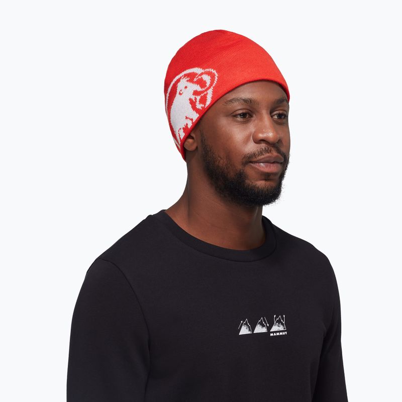 Mammut Fleece winter beanie red / white 3