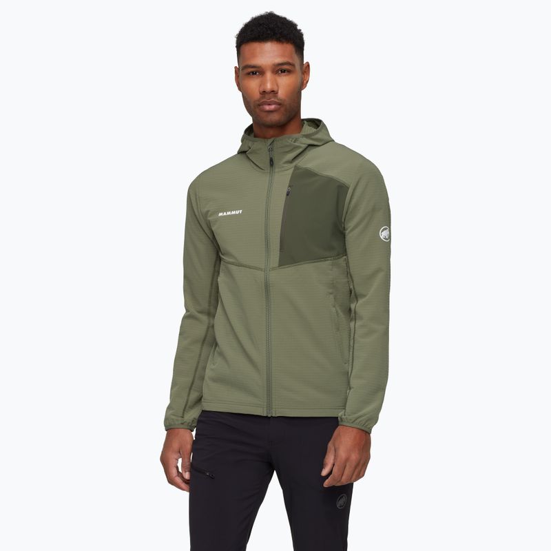 Women's trekking sweatshirt Mammut Madris Light ML Hooded marsh