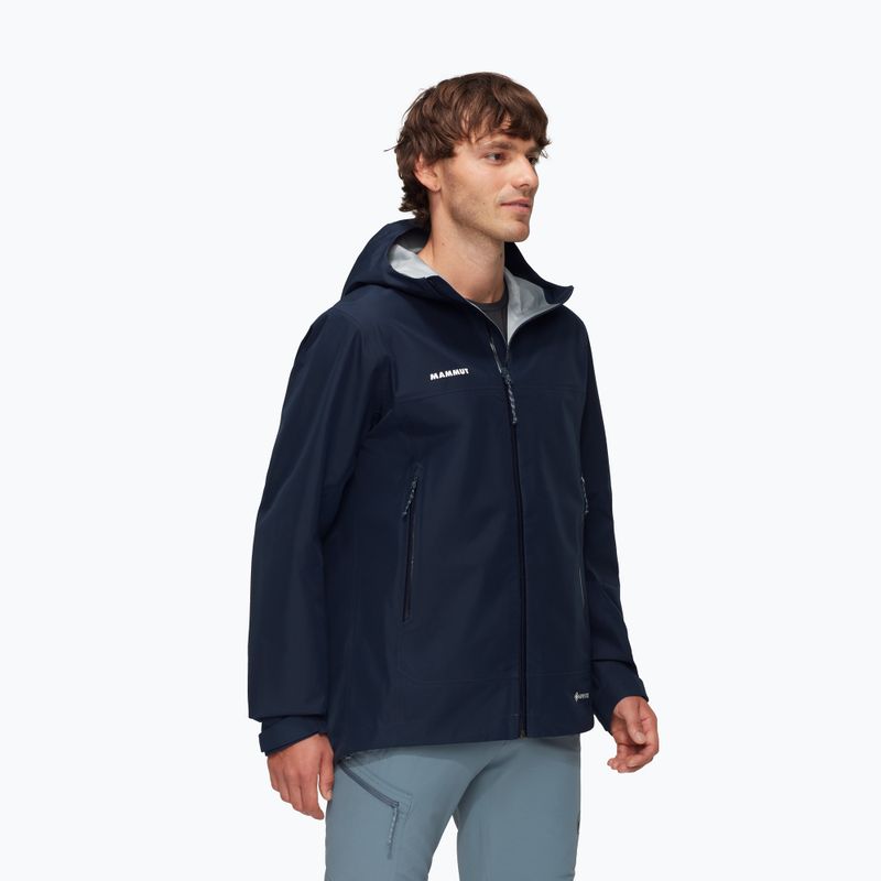 Mammut Crater Light HS Hooded men's rain jacket marine 3