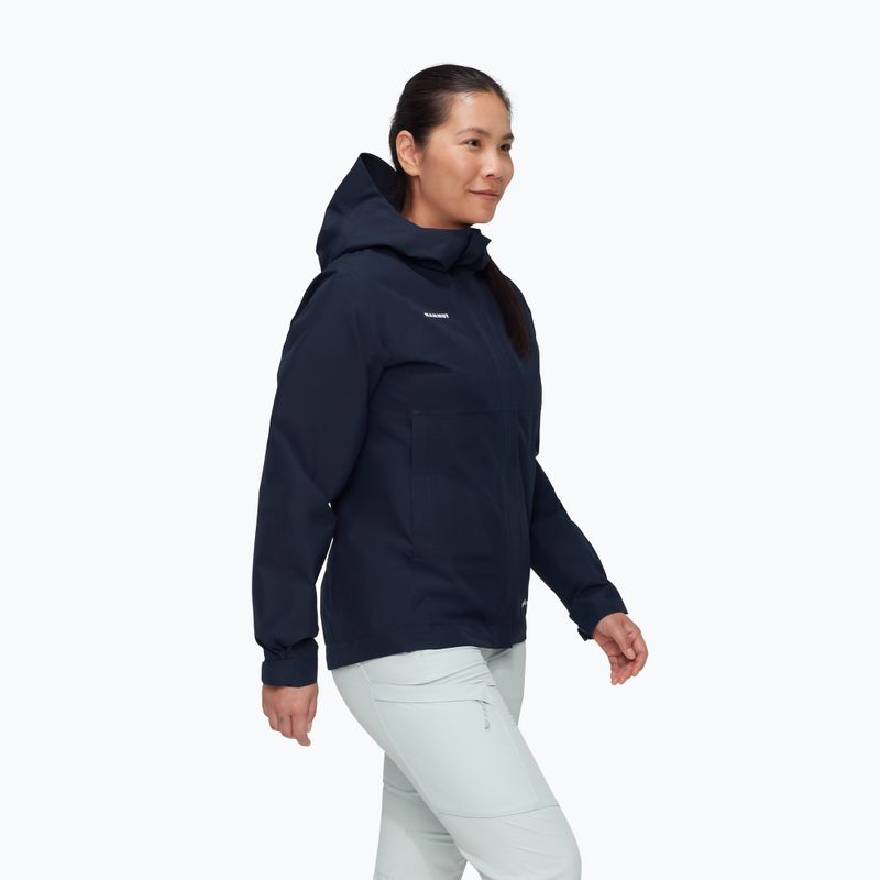 Mammut Treeline Light HS Hooded marine women's rain jacket 3