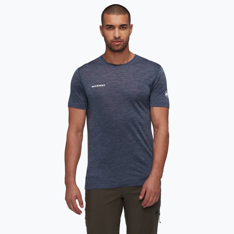 Mammut Tree Wool FL men's trekking t-shirt marine melange