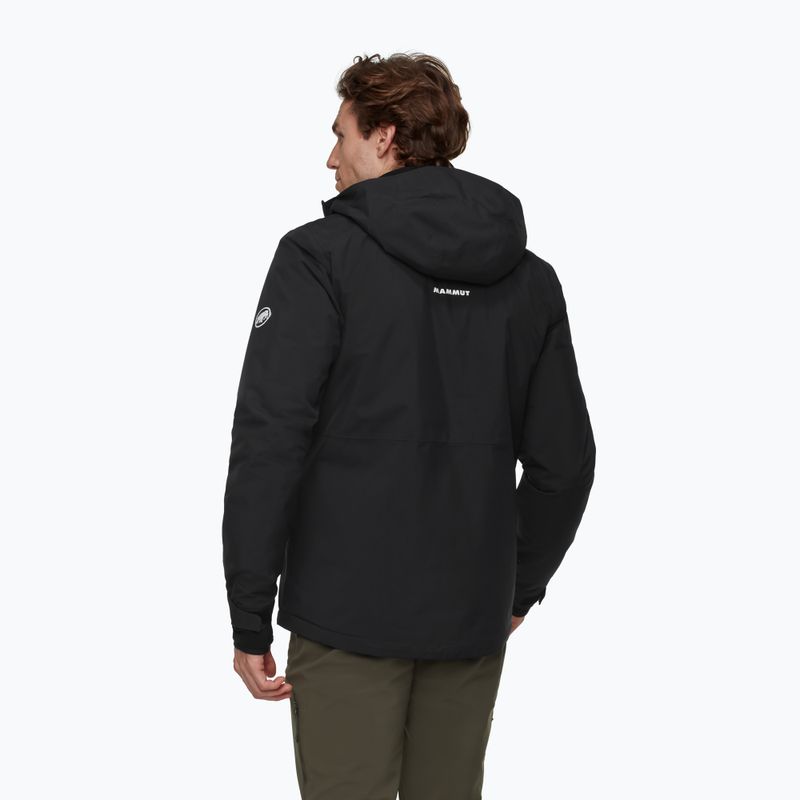 Men's rain jacket Mammut Linard HS Thermo Hooded Jacket Men black 2