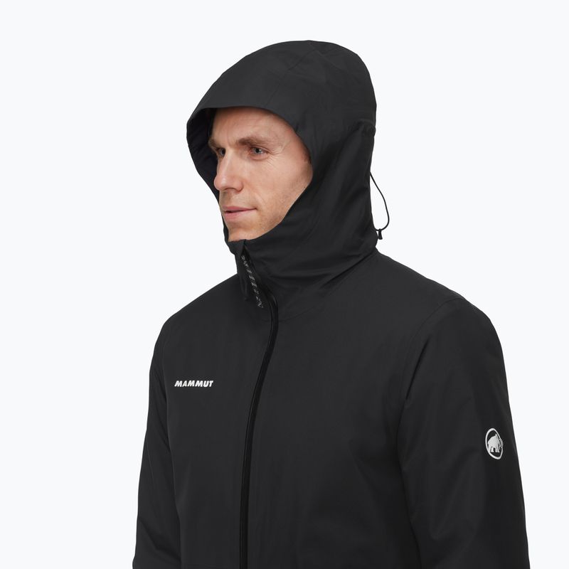 Men's rain jacket Mammut Linard HS Thermo Hooded Jacket Men black 4