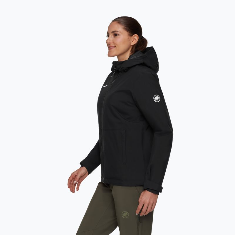 Women's rain jacket Mammut Linard HS Thermo Hooded Jacket Women black 3