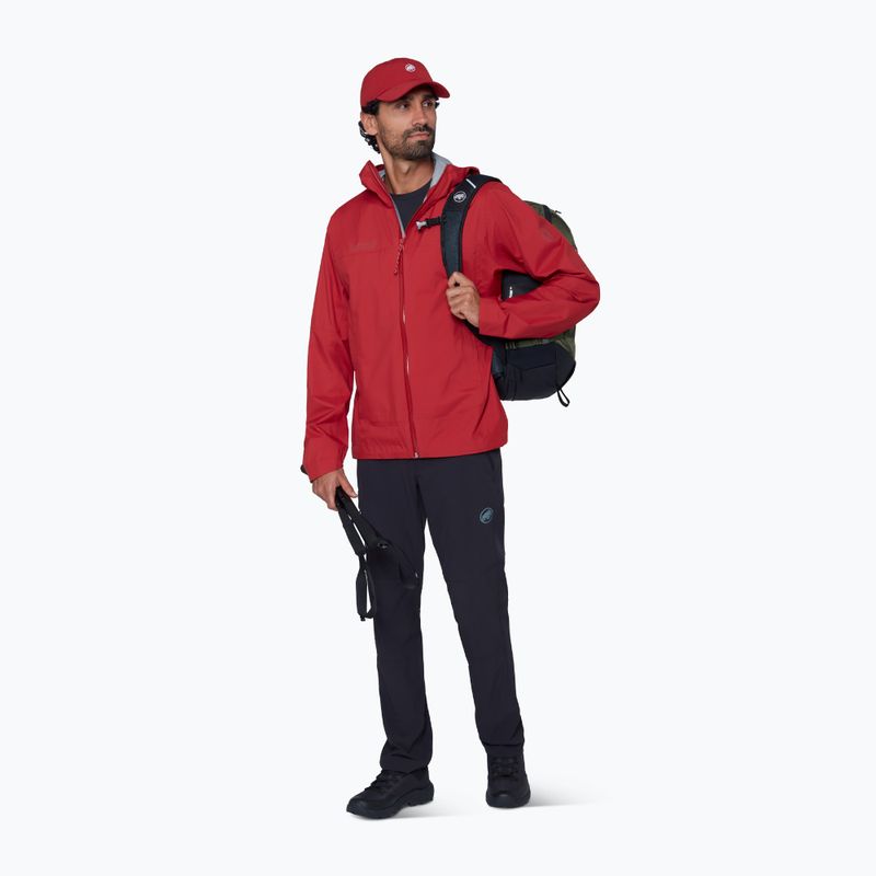 Men's wind jacket Mammut Ducan HS Hooded dark mammut red 2