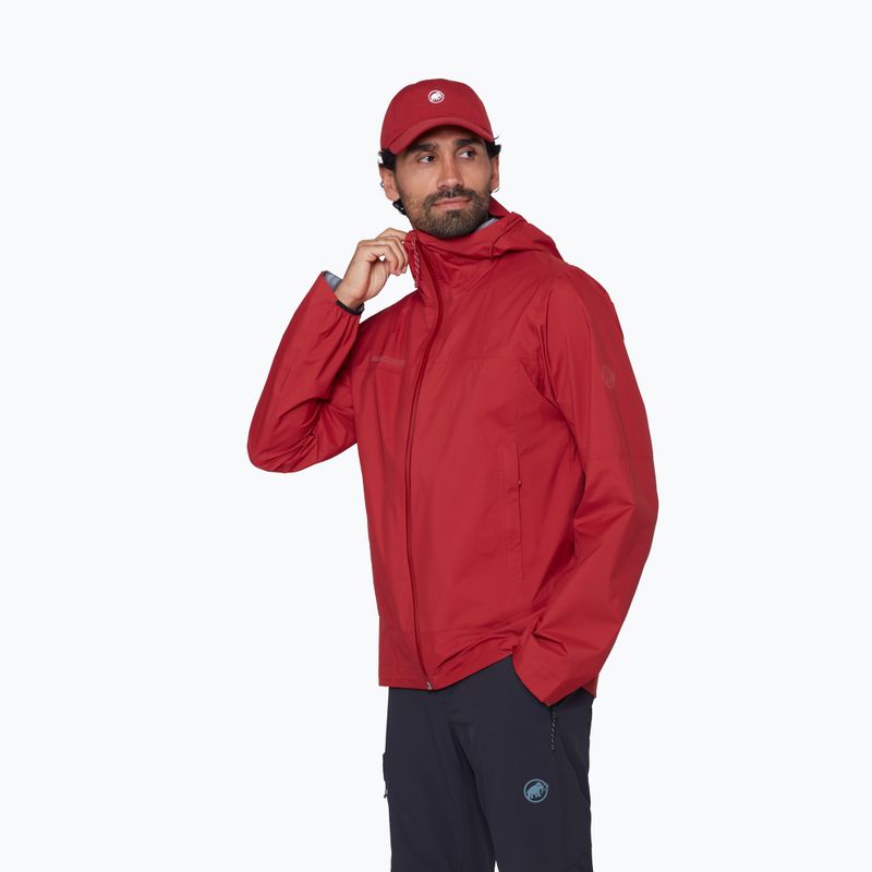 Men's wind jacket Mammut Ducan HS Hooded dark mammut red 4