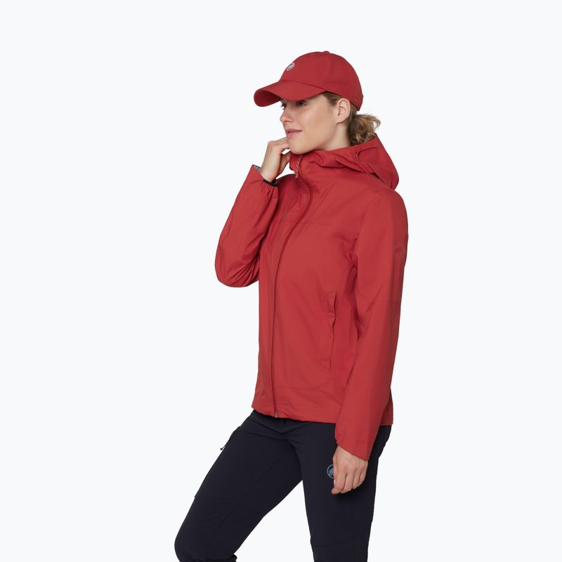 Women's wind jacket Mammut Ducan HS Hooded dark mammut red 4