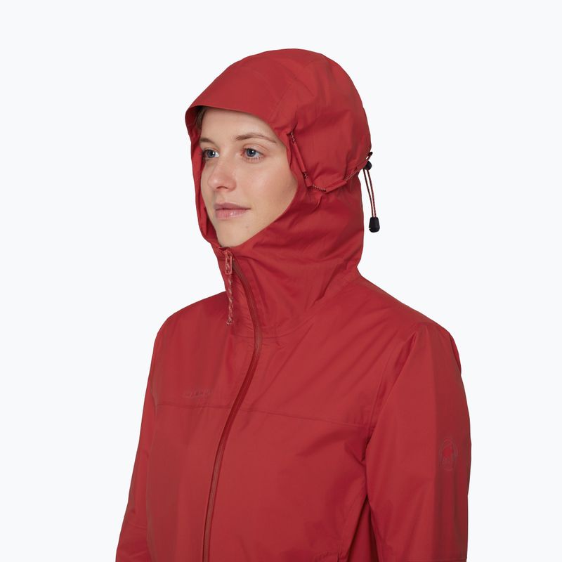 Women's wind jacket Mammut Ducan HS Hooded dark mammut red 5