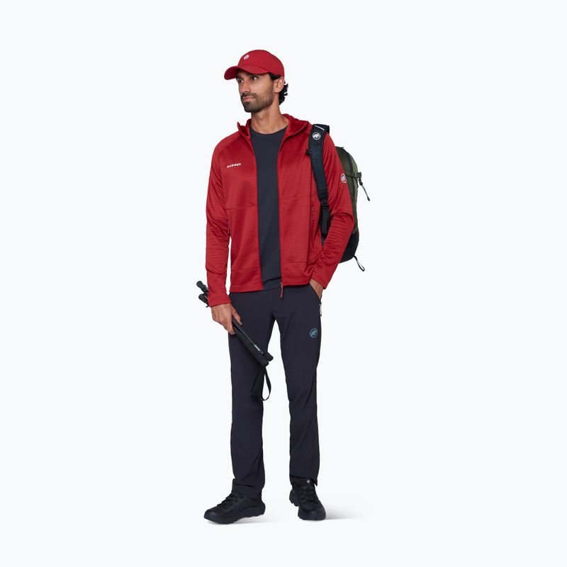 Men's trekking sweatshirt Mammut Crag ML Hooded dark mammut red 2