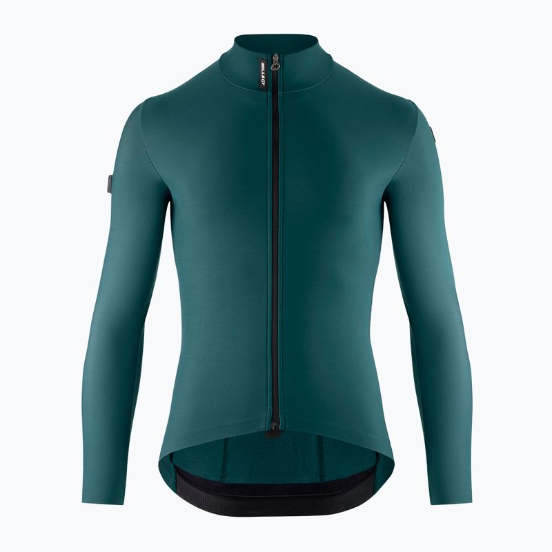 Men's ASSOS Mille GT Spring Fall C2 foundation green cycling sweatshirt