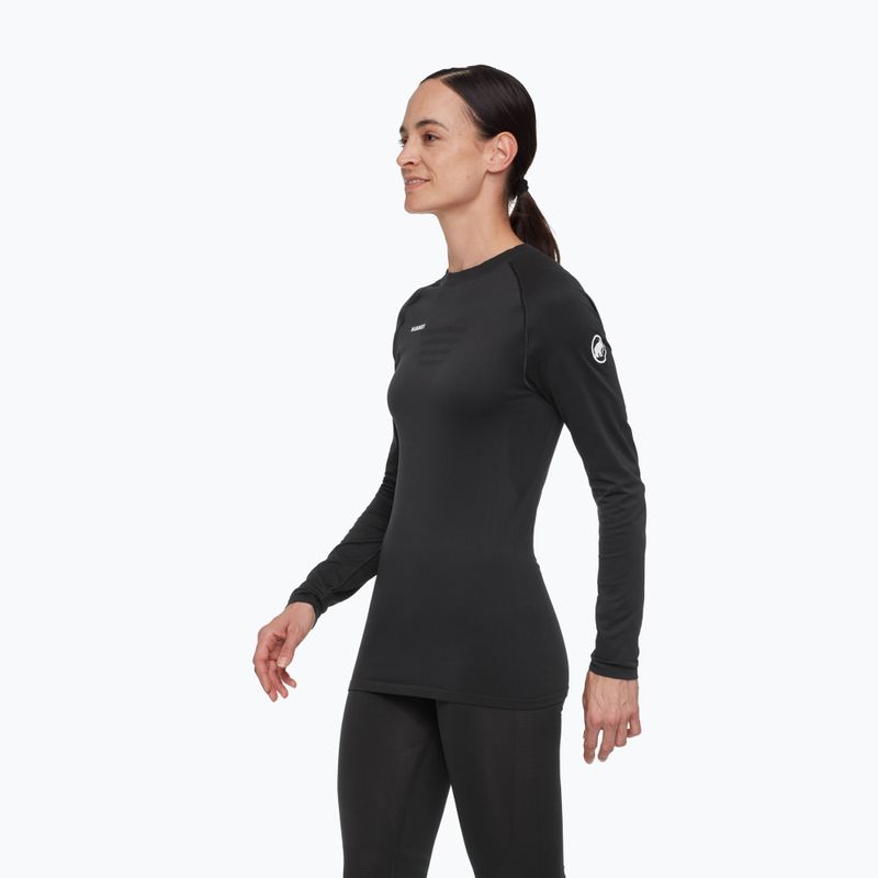 Women's thermal active sweatshirt Mammut All-Mountain Seamless BL Mid black/white 3