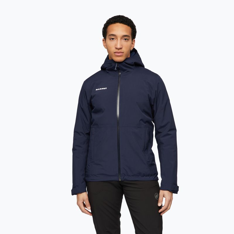Men's rain jacket Mammut Linard HS Thermo Hooded Jacket Men marine