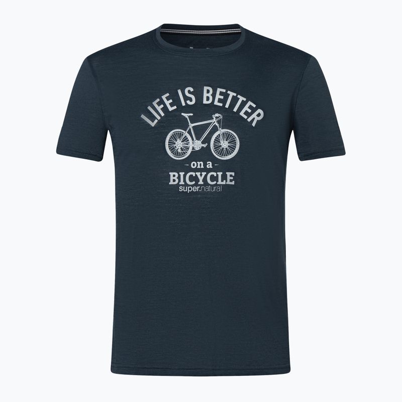 Men's T-shirt super.natural Better Bike Tee blueberry/vapor grey 3