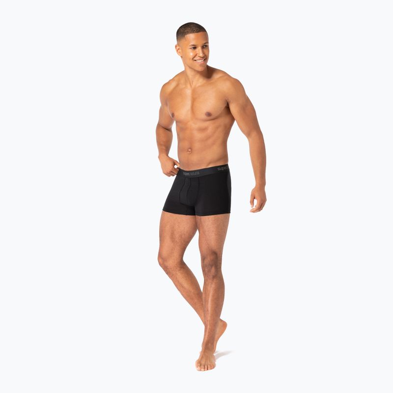 Men's thermal boxer briefs super.natural Tundra 175 2 pairs jet black/jet black 4