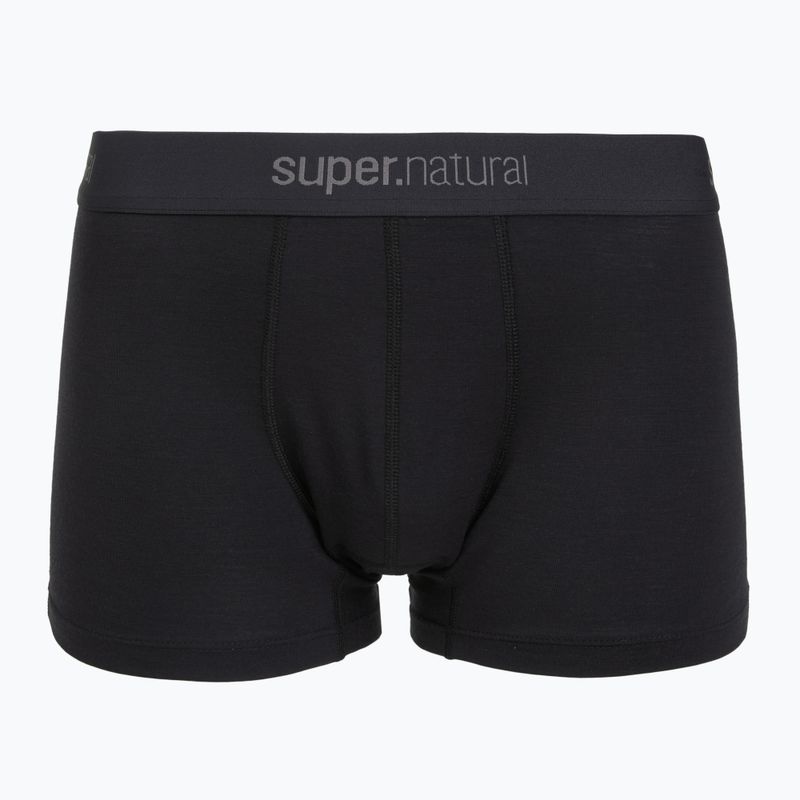 Men's thermal boxer briefs super.natural Tundra 175 2 pairs jet black/jet black 2