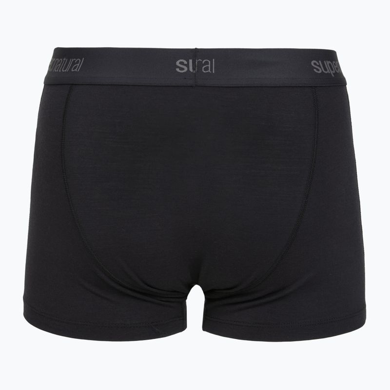 Men's thermal boxer briefs super.natural Tundra 175 2 pairs jet black/jet black 3