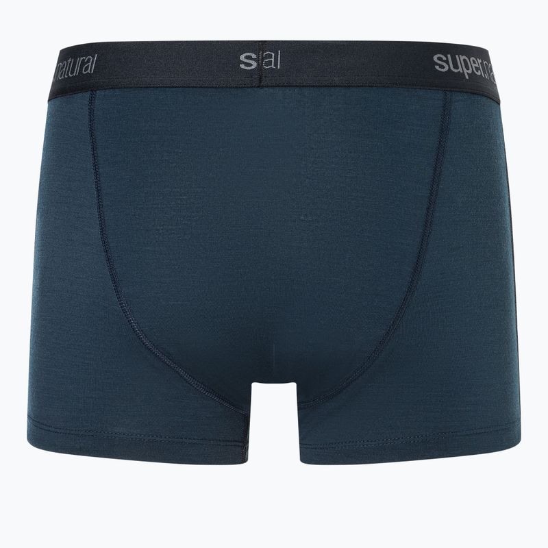 Men's thermal boxer briefs super.natural Tundra 175 2 pairs blueberry/blueberry 2