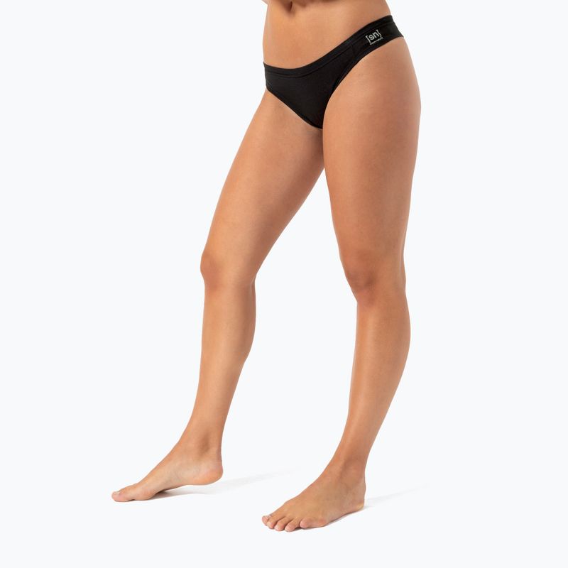 Women's thermal active underwear super.natural Tundra 175 Thong jet black 3