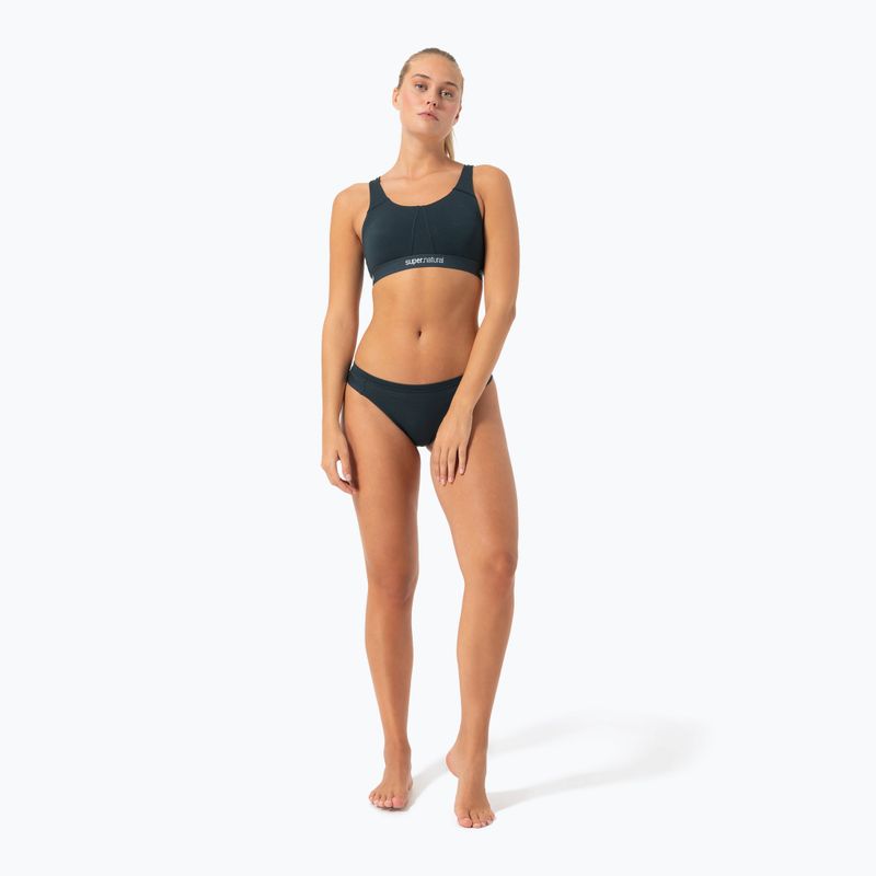 Women's thermal active underwear super.natural Tundra 175 Thong Blueberry 4