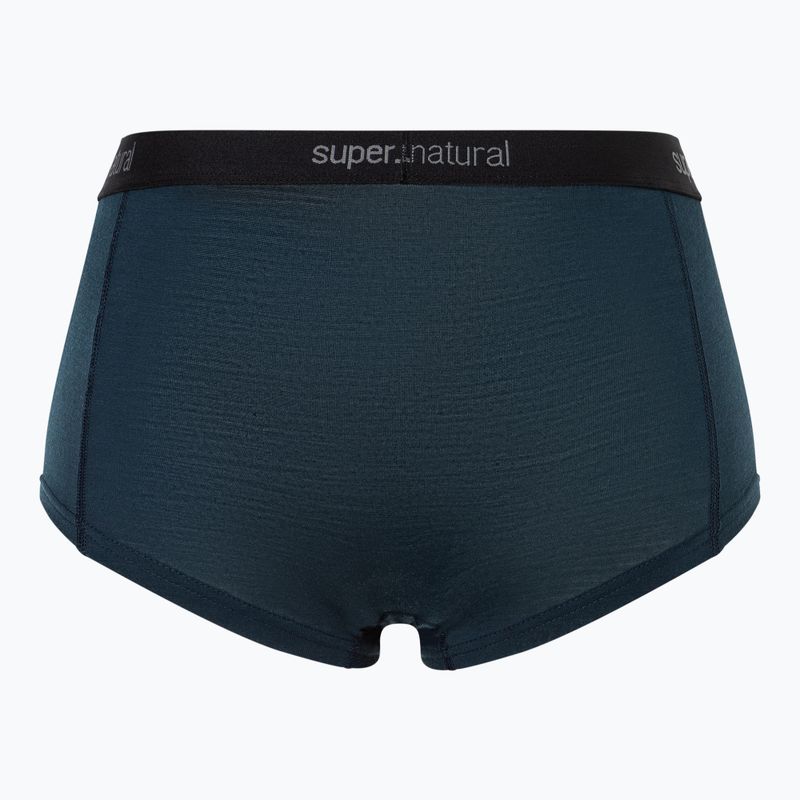 Women's thermal boxer briefs super.natural Tundra 175 Hipser 2 pairs blueberry/blueberry 2