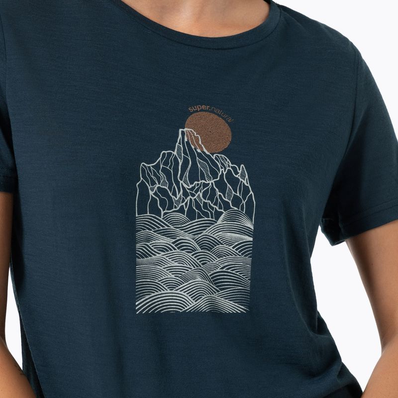 Women's T-shirt super.natural Preikestolen Cliffs Tee blueberry/feather grey/copper 2